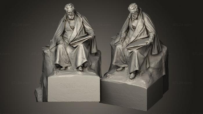Statues of famous people (Rudolf von Alt, STKC_0103) 3D models for cnc
